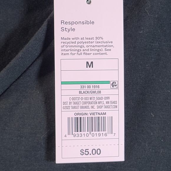 3 pack of Wild Fable Short Sleeve Crew Neck Crop Tee, Black, Size M, NWT - Picture 4 of 6